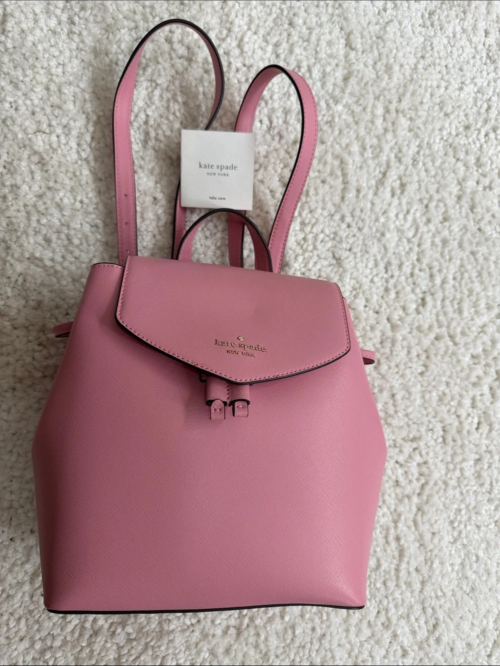 kate spade Pink Saffiano Leather Mini Backpack